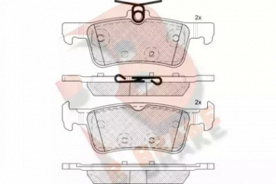 R BRAKE rb2174208 -  Комплект тормозных колодок, дисковый тормоз
